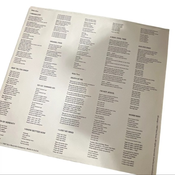 RAMONES-HALF WAY to SANITY-1987 SIRE RECORDS VINYL- LYRIC SLEEVE-PROMO COPY - Picture 7 of 8